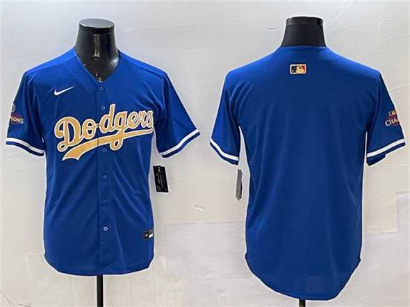 Men%27s Los Angeles Dodgers Blank Royal 2025 Gold Collection Limited Stitched Jersey->los angeles dodgers->MLB Jersey